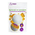 БРАСЛЕТ СПИРАЛЬ ОТ КОМАРОВ HELP C АРОМАТОМ ЦИТРОНЕЛЛЫ 80338