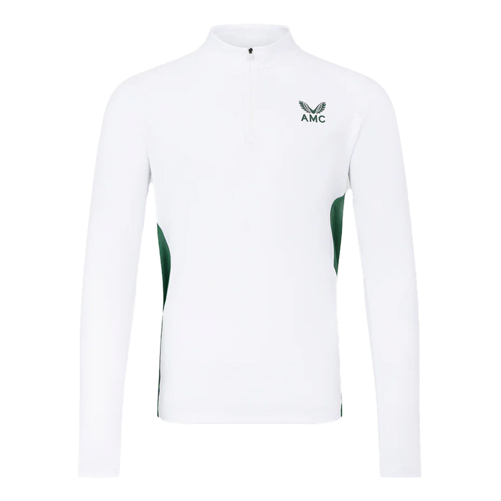 Мужское теннисное поло Castore Active Colorblock 1/4 Zip Long Sleeve Men - Green