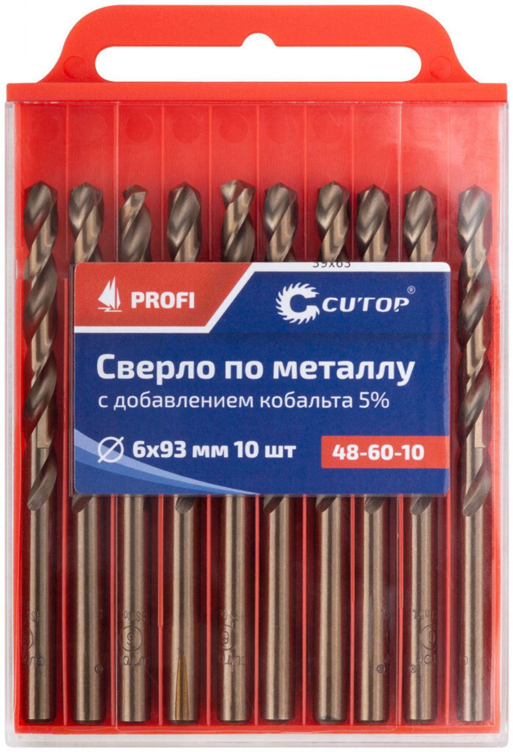 Сверло по металлу Cutop Profi с кобальтом 5%, 6 x 93 мм (10шт./уп.)