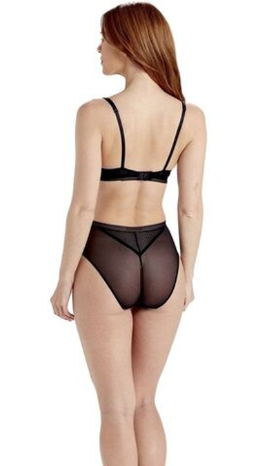 Высокие сетчатые трусики High Waisted Brief (Размер: S) (Цвет: черный)