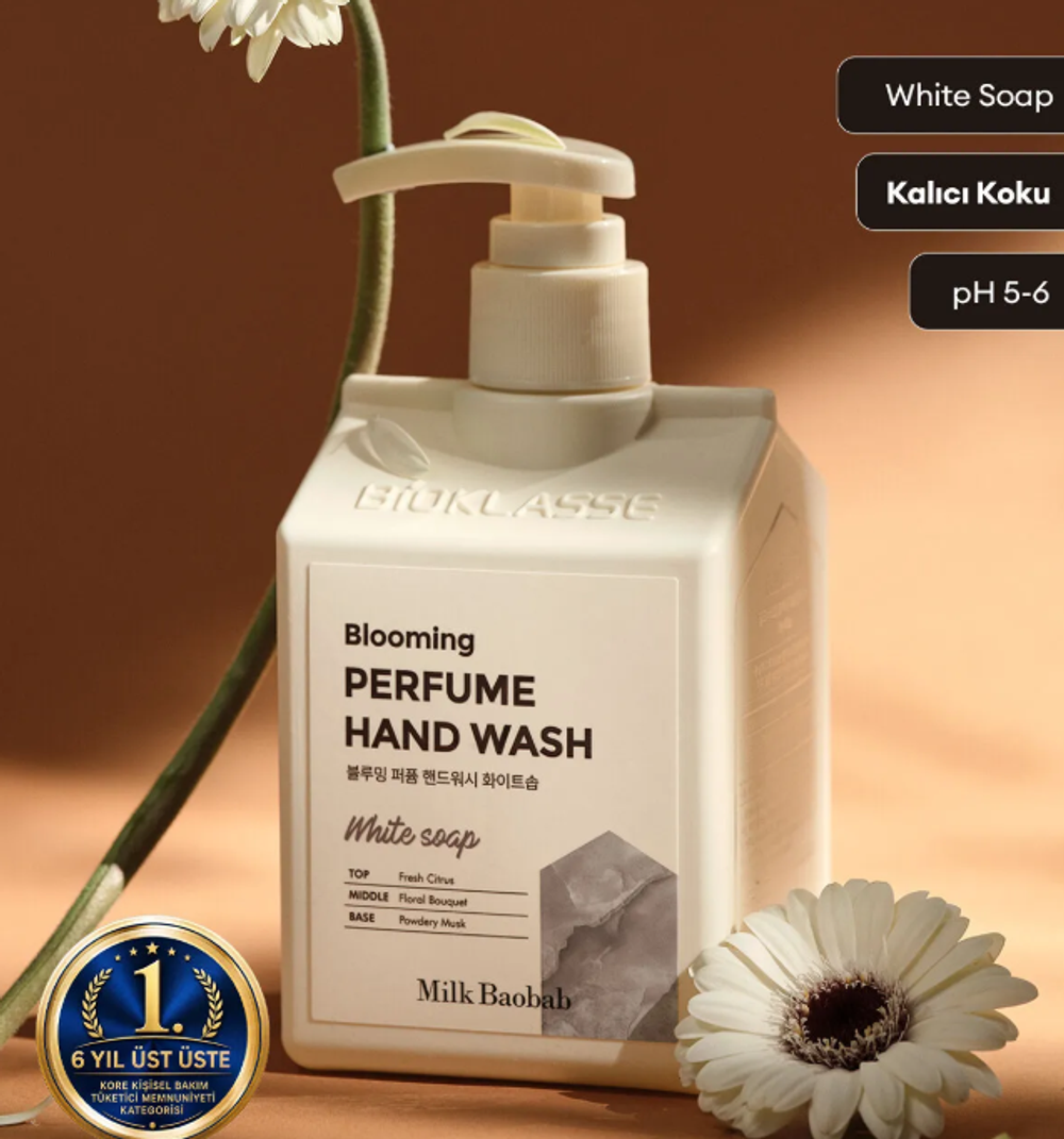 Гель-пенка для рук очищающий с ароматом белого мускуса MilkBaobab Perfume Hand Wash White Musk, 250 мл