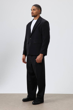 Однобортный черный оверсайз (КОРОТКИЙ ПИДЖАК)