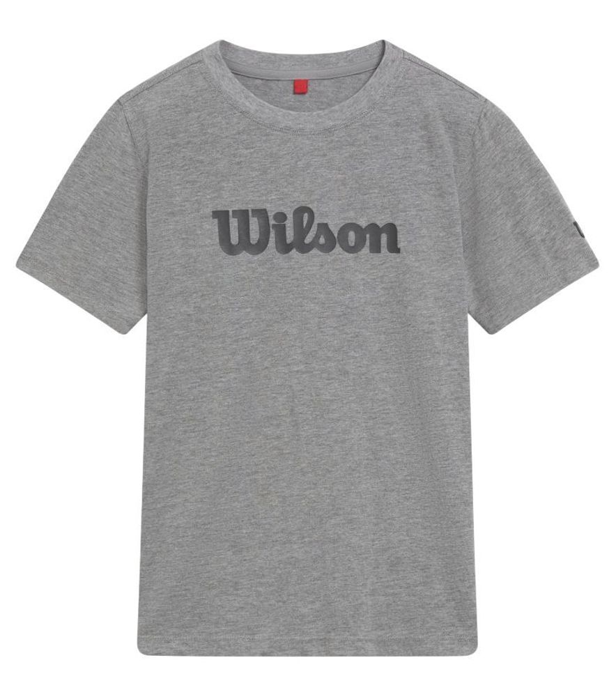 Футболка для мальчика теннисная Wilson Youth Team Performance - medium gray heather