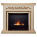 Каминокомплект Real Flame Leticia 26 WT-619G с очагом 3D Cassette 630 Black Panel