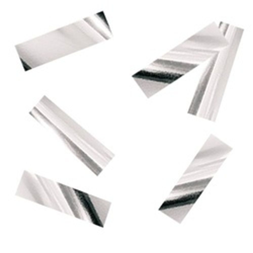 Конфетти "Прямоугольные серебряные" фольгированные, 500 гр