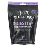 Meg & Hugo, Digestive, мягкие жевательные таблетки с пробиотиками, для собак, для всех возрастов, с курицей, 120 жевательных таблеток, 360 г (12,7 унции)