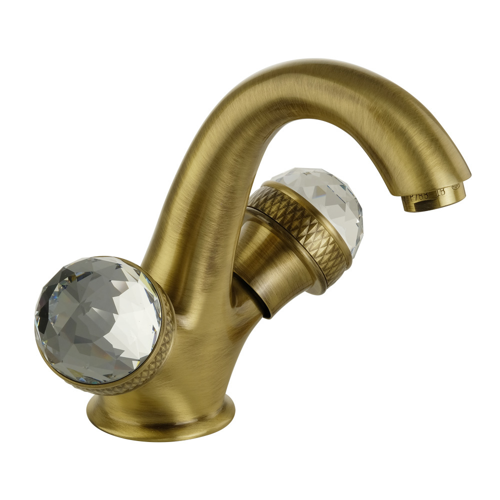 Смеситель для раковины с кристаллами Migliore Axo Crystal 18481 бронза