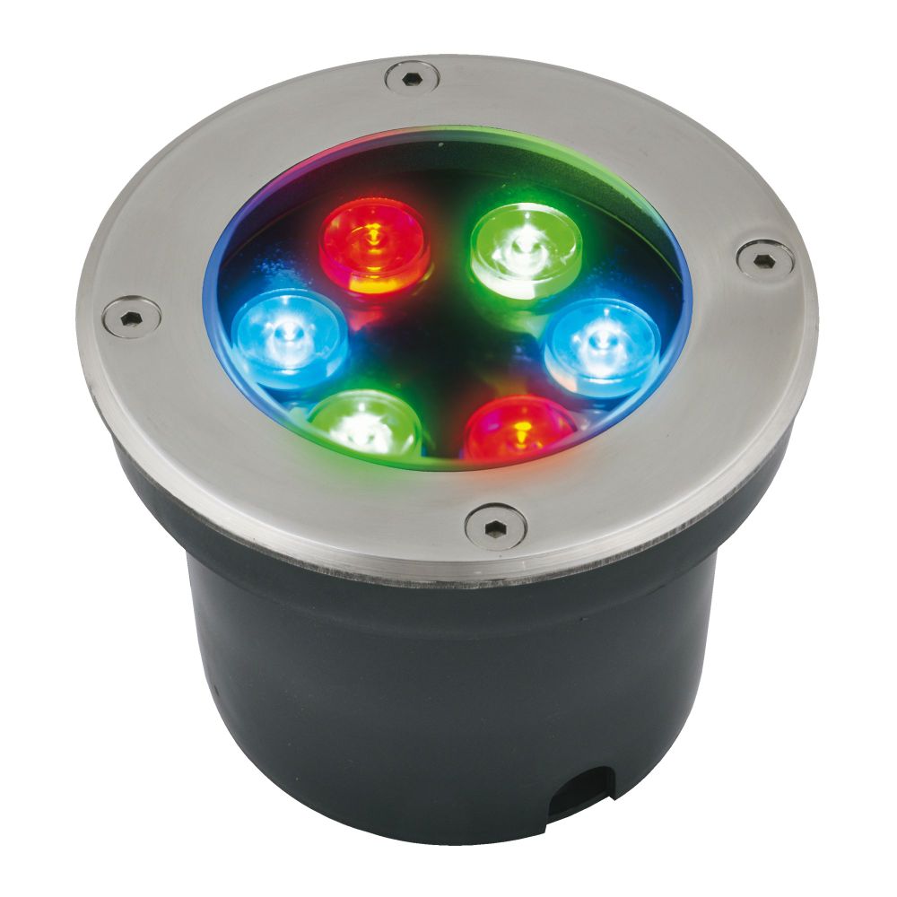 ULU-B11A-6W-RGB IP67 GREY Светильник светодиодный уличный. Архитектурный встраиваемый. RGB свет. Корпус серый. TM Uniel.