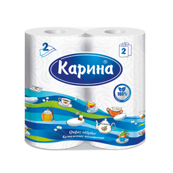 Бумажное полотенце Карина 2слоя 2 рулона