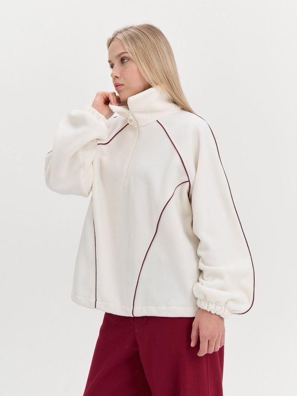 Олимпийка с контрастными окантовками и утяжкой 