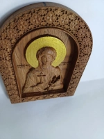 Освященная Икона Святая Ника (Виктория) Коринфская из дуба