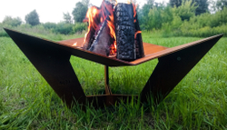 Чаша для костра из кортена NOX HEXAGON 3