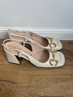 Туфли Gucci Off White Leather Horsebit