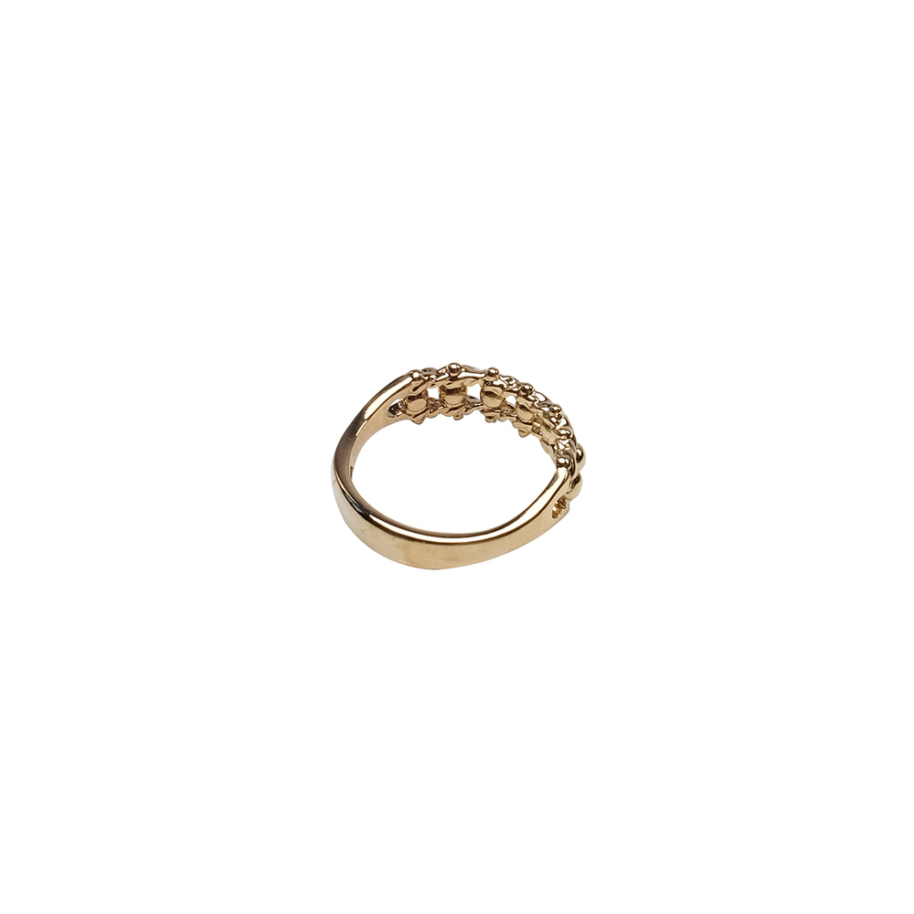 "Со" кольцо в золотом покрытии из коллекции "Relax" от Jenavi