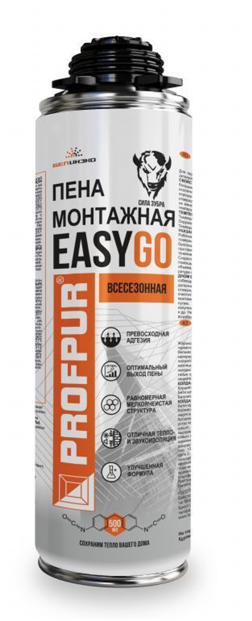 Клей-пена PROFPUR FAST (750мл)