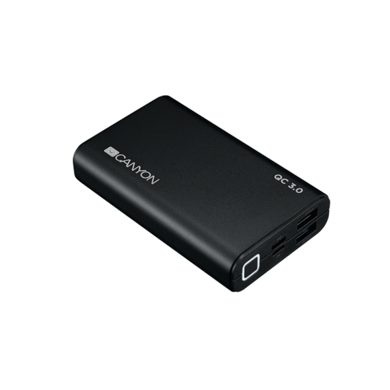 Powerbank Canyon 10000 mAh QuickCharge Black / CND-TPBQC10B