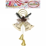 Украшение новогоднее «Сияние колоколов» 43*25 см, Золото/Белый