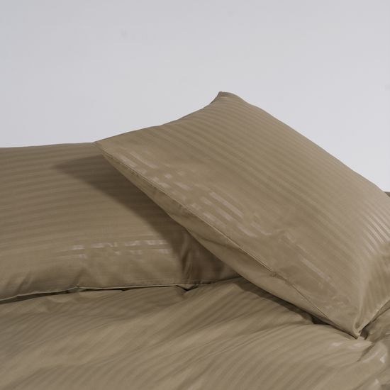 Простыня на резинке Beigen, 120x200х30, страйп полисатин HOMY