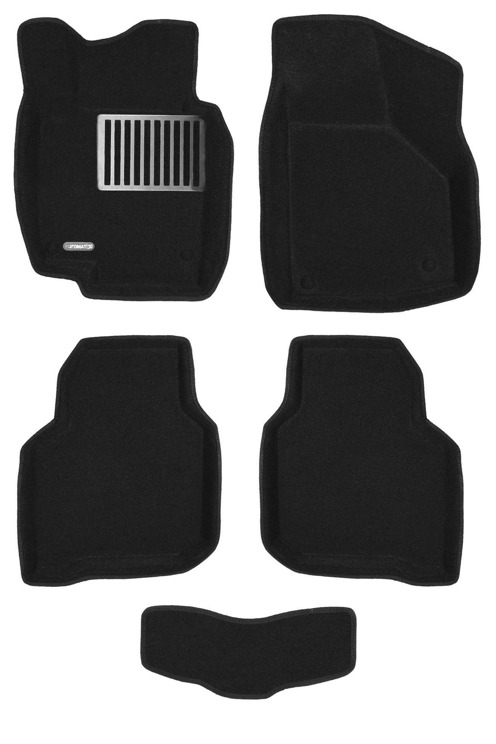 Коврики салона для SKODA Superb (2009-2015) Euromat 3D Lux черные. Арт. EM3D-004509