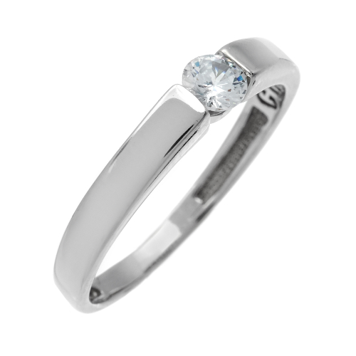 Кольцо из серебра/Родий/С камнями