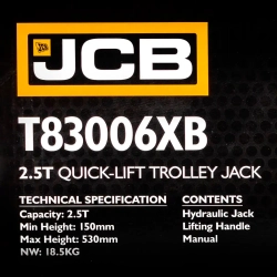 Домкрат подкатной гидравлический 2.5т JCB JCB-T83006B(XB)