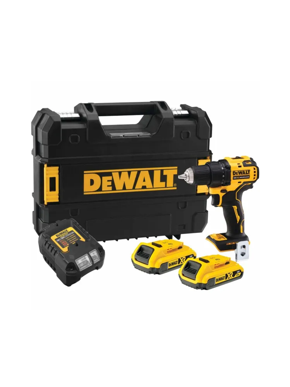 Аккумуляторная дрель-шуруповерт DEWALT DCD708D2T, 18 В, 1650 об/мин, с 2 АКБ 2 Ач и ЗУ, в кейсе TSTAK
