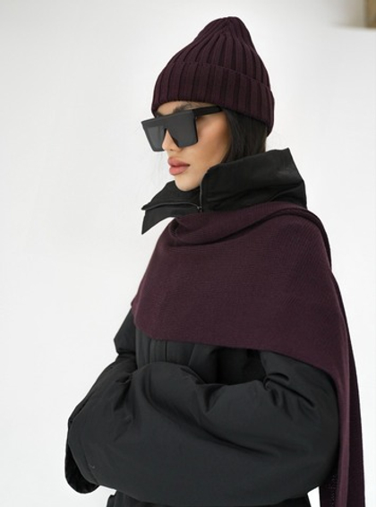 Шарф maxi (бургунди)