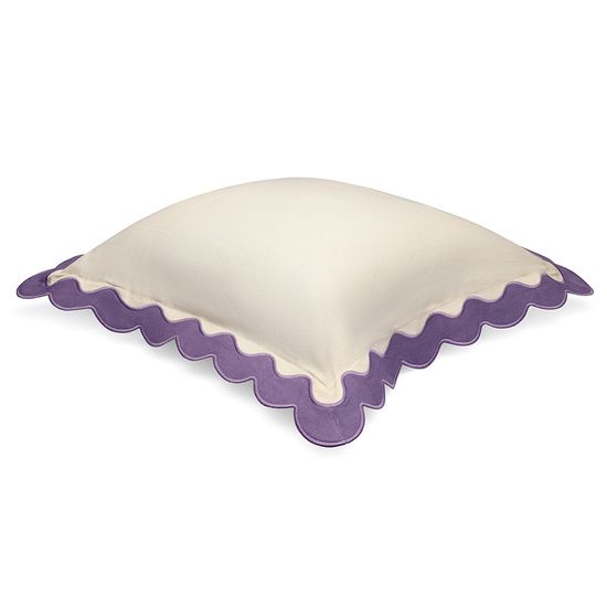 Чехол на подушку с контрастным кантом сиреневого цвета из коллекции trendy ruffles, 40х40 см
