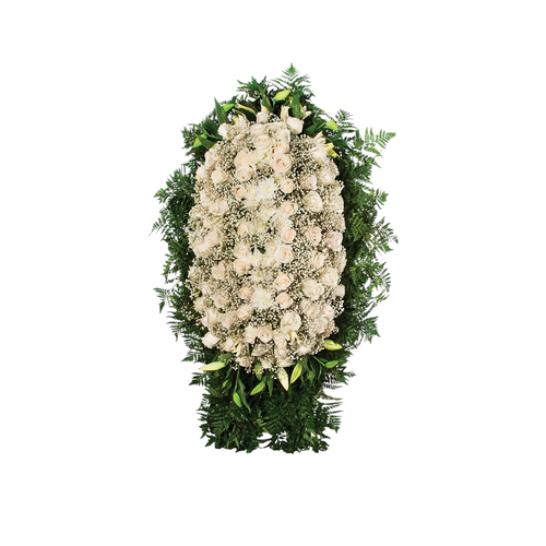 Венок из живых цветов №12