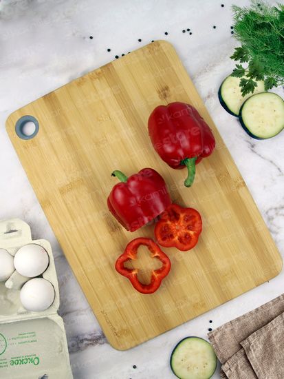 Доска разделочная из бамбука Kamille KM 10075 (39х28х1,3 см.)