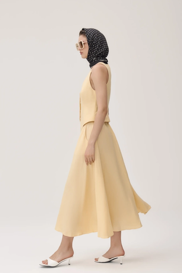 Льняная юбка А-силуэта