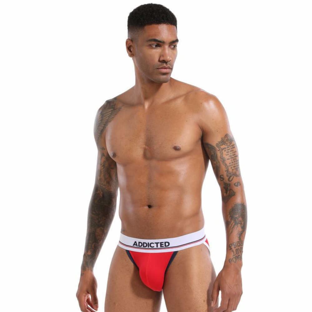 Мужские трусы танга красные Addicted AD3014-8
