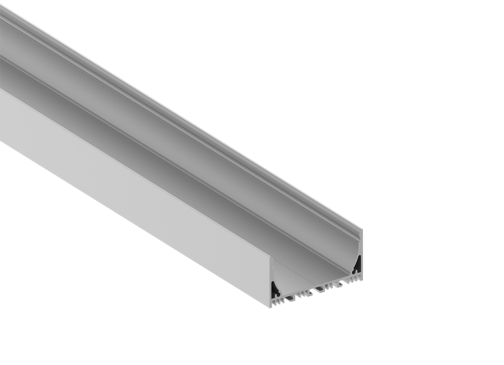 Накладной алюминиевый профиль,  70х35х3000. Цвет: Анодированное серебро, Серия:DN8ALE
