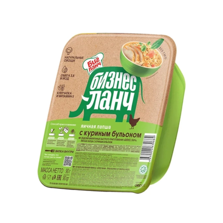 Лапша Биг Ланч с Куриным бульоном 90 гр