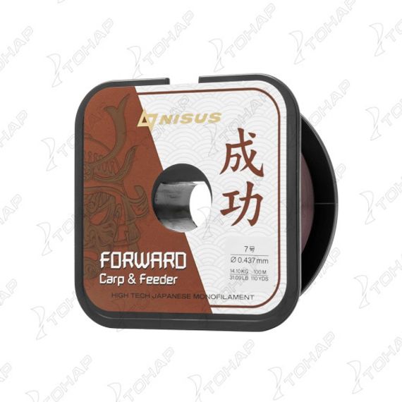 Леска FORWARD Carp & Feeder brown 0,437mm/100m Nylon (N-FСF-0437-100) Nisus