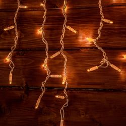 ULD-B3010-200-SWK WARM WHITE IP67 Бахрома светодиодная со статическим свечением. 3м. Соединяемая. 200 светодиодов. Теплый белый свет. Провод белый. TM Uniel.