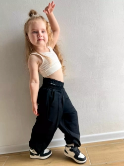 Брюки спортивные с двойной талией