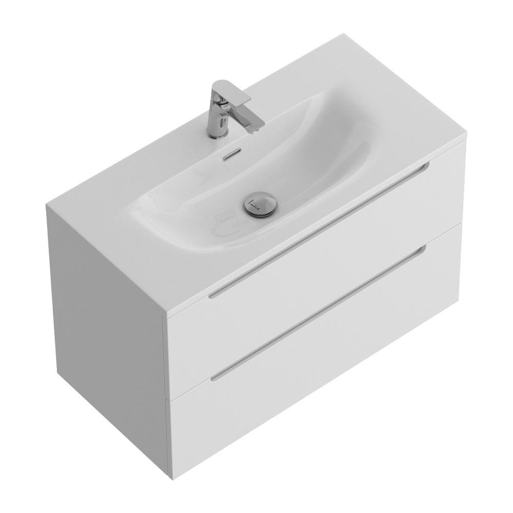 Тумба подвесная с раковиной ETNA39-800/390-2C-SO-BL-P+BB-8099-3-80