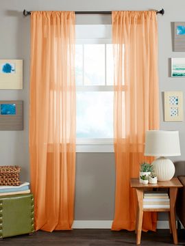 Длинные шторы. Тюль вуаль Nouvelle-2 (Orange)