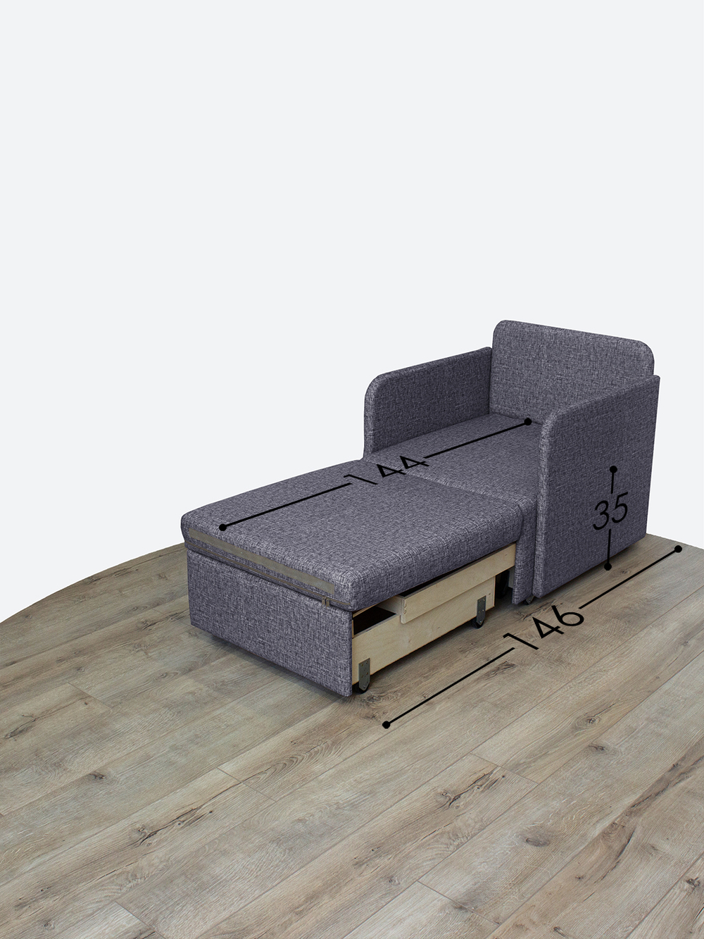 Кресло-кровать "Миник" с подлокотниками