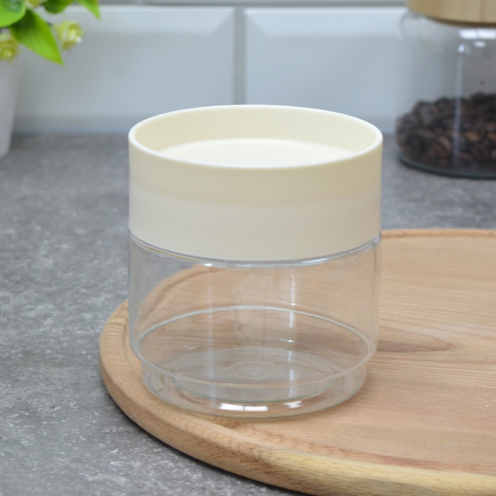 Емкость для сыпучих продуктов 0,5л "Asti" (светло-бежевый)