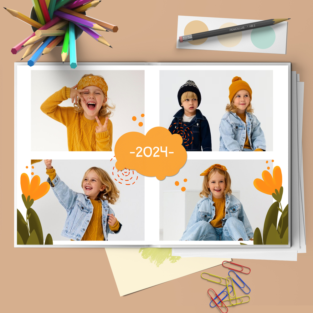 PSD-Шаблон фотокниги "Летний сад"