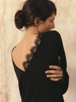 Лонгслив с кружевом