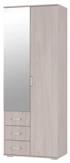 Белла bts Шкаф 2-х створчатый ясень белый, СП