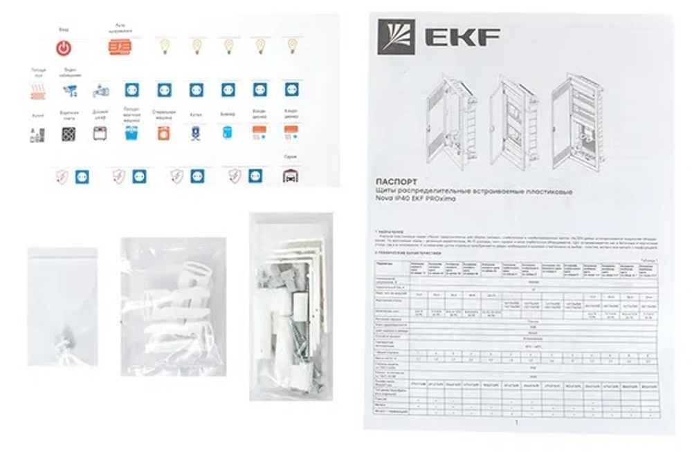 Щит комбинированный встраиваемый EKF nv-cb-pd-2+2