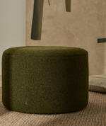 Пуф Kaeli со съемным чехлом из зеленого букле Ø 60 см