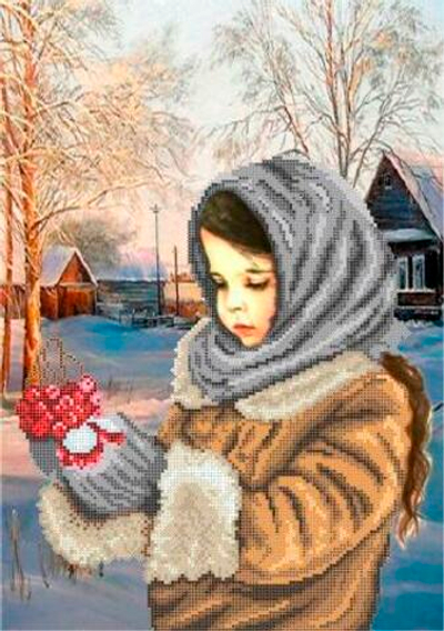 Г-5167 Девочка с рябинкой