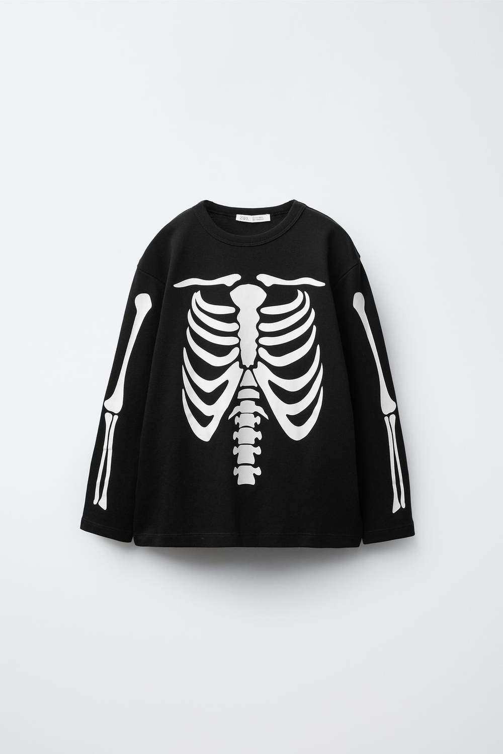 ZARA ПИЖАМА «СКЕЛЕТ» С ЭФФЕКТОМ СВЕЧЕНИЯ В ТЕМНОТЕ, ЧЕРНЫЙ