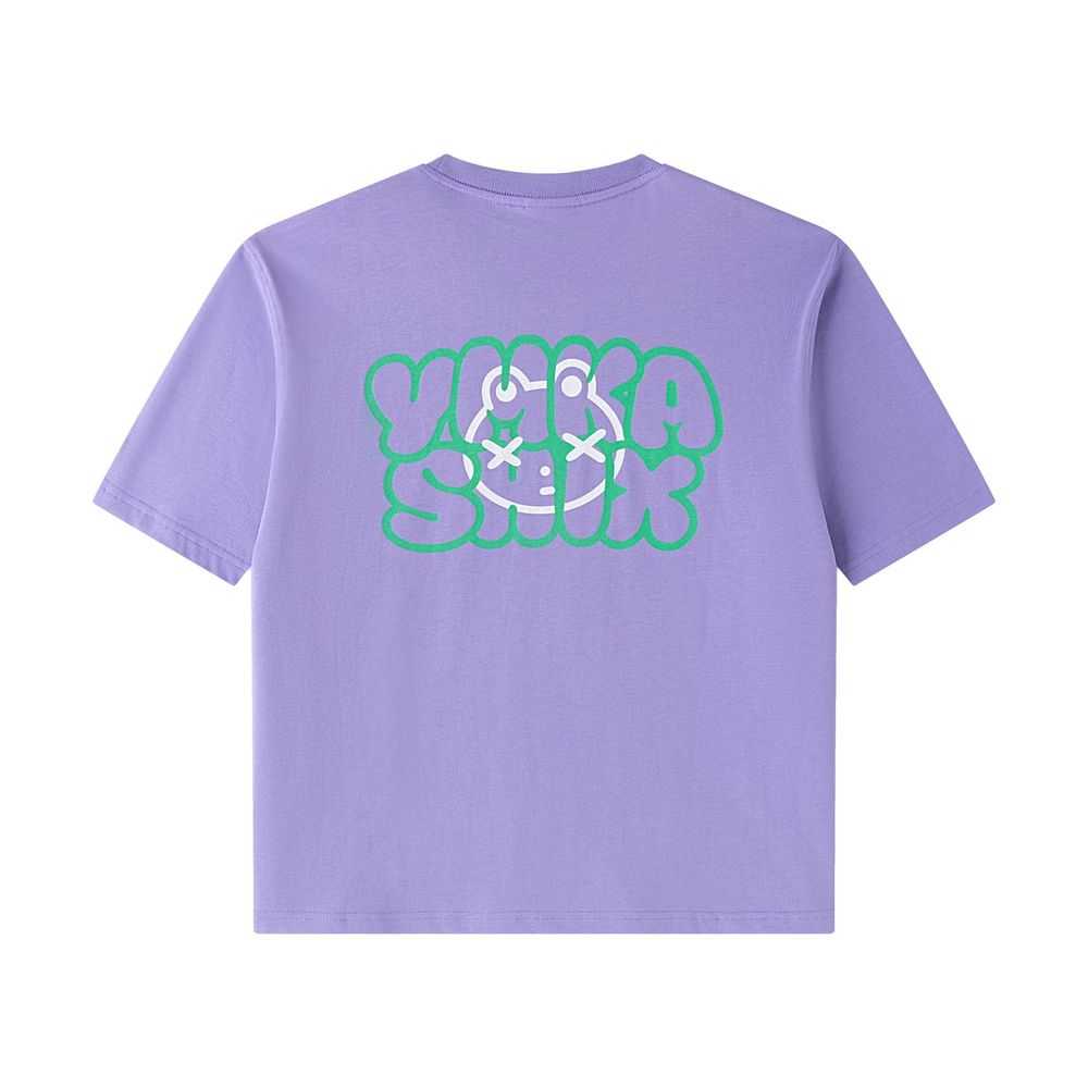 Футболка Ymkashix Logo Face фиолетовая
