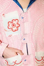 Куртка Soeurs с Голубым Подкладом / Pink And Sky Blue Jacket розовая